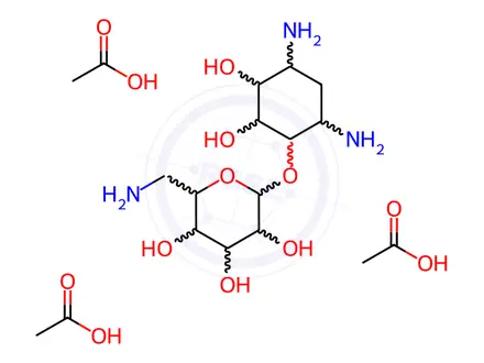 Chemical structure of Kanamycin A Related Compound 1 Triacetate