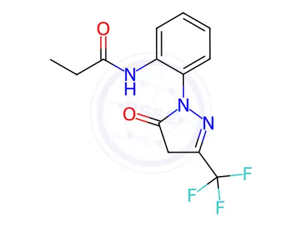 Chemical structure of N-(2-(5-Oxo-3-(trifluoromethyl)-4,5-dihydro-1H-pyrazol-1-yl)phenyl)propionamide
