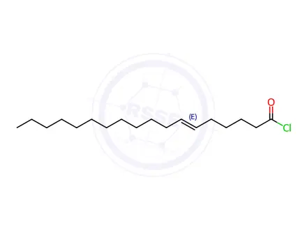Chemical structure of 6-Octadecenoyl chloride, (6E)-