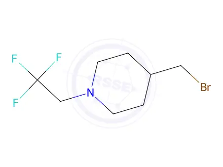 Chemical structure of 4-(Bromomethyl)-1-(2,2,2-trifluoroethyl)piperidine