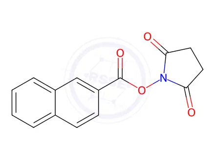 Chemical structure of 2-Naphthalenecarboxylic acid, 2,5-dioxo-1-pyrrolidinyl ester