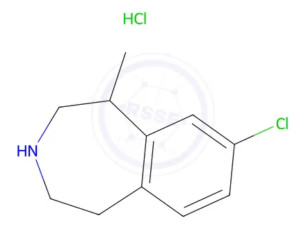 Chemical structure of (±)-8-Chloro-1-methyl-2,3,4,5-tetrahydro-1H-3-benzazepine Hydrochloride