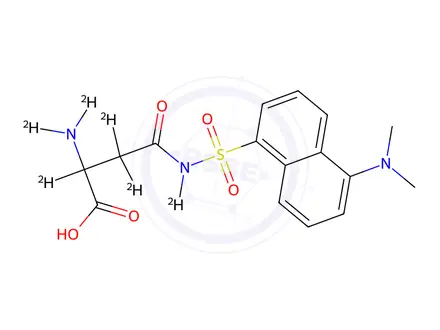 Chemical structure of Dansyl-DL-asparagine-d6