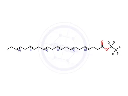 Chemical structure of Docosahexaenoic Acid Ethyl-d5 Ester