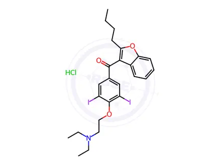 Chemical structure of Amiodarone hydrochloride