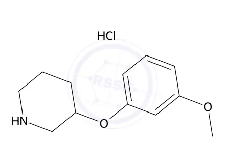 Chemical structure of 3-(3-Methoxyphenoxy)piperidine hydrochloride