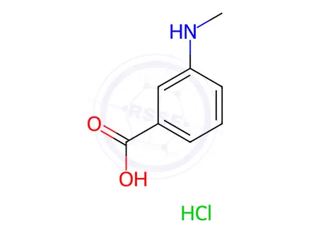 Chemical structure of 3-(Methylamino)benzoic acid hydrochloride