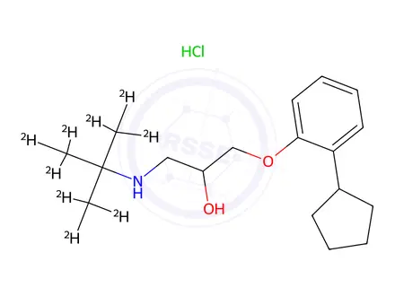 Chemical structure of Penbutolol-d9-HCl