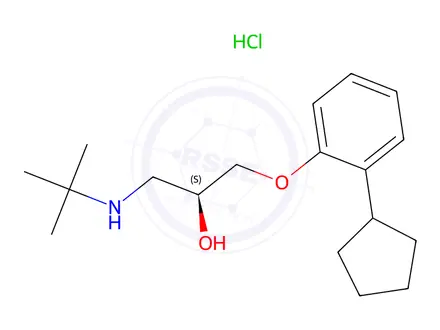 Chemical structure of (S)-Penbutolol Hydrochloride