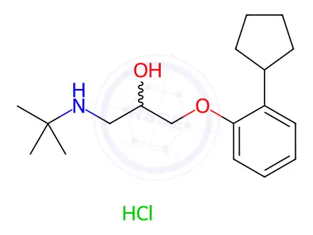 Chemical structure of Penbutolol hydrochloride