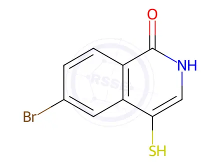 Chemical structure of 6-Bromo-4-mercaptoisoquinolin-1(2H)-one