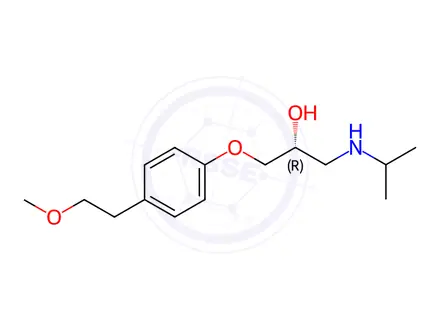 Chemical structure of (R)-Metoprolol
