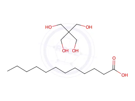 Chemical structure of Dodecanoic acid, ester with 2,2-bis(hydroxymethyl)-1,3-propanediol