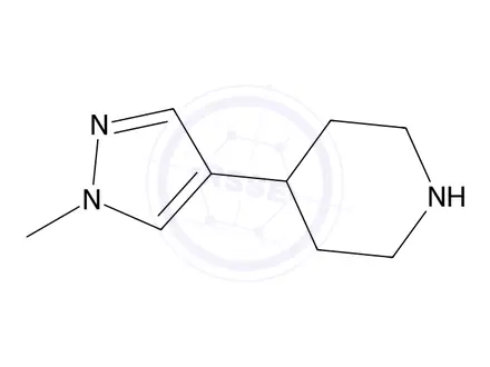 Chemical structure of 4-(1-methyl-1h-pyrazol-4-yl)piperidine dihydrochloride