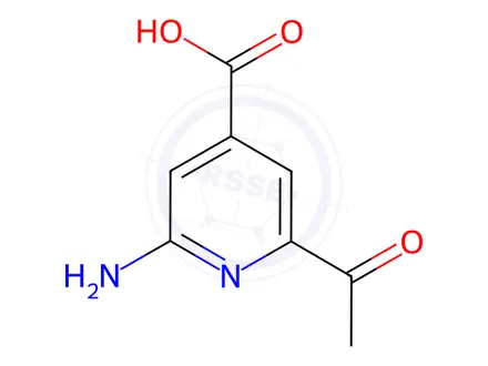 Chemical structure of 2-Acetyl-6-aminoisonicotinic acid