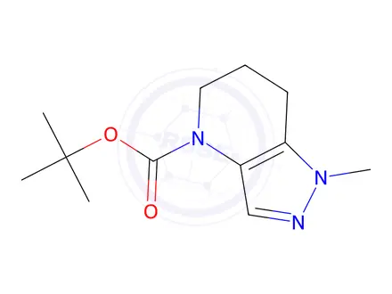 Chemical structure of 1-Methyl-1,5,6,7-tetrahydro-pyrazolo[4,3-b]pyridine-4-carboxylic acid tert-butyl ester