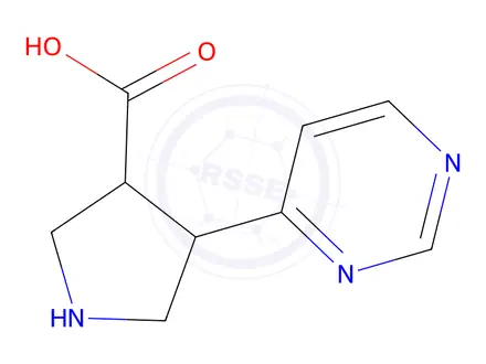 Chemical structure of 4-(Pyrimidin-4-yl)pyrrolidine-3-carboxylic acid