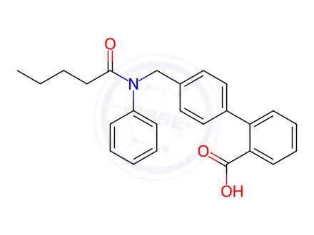 Chemical structure of 4'-[[(1-oxopentyl)phenylamino]methyl]-[1,1'-biphenyl]-2-carboxylic Acid