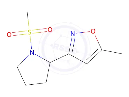 Chemical structure of 3-(1-Methanesulfonylpyrrolidin-2-yl)-5-methyl-1,2-oxazole