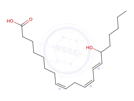 Chemical structure of 15-hydroxy-8,11,13-eicosatrienoic acid