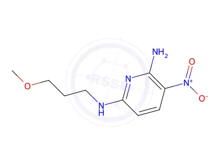 Chemical structure of N2-(3-methoxypropyl)-5-nitropyridine-2,6-diamine