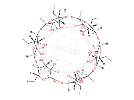 Chemical structure of HEXAKIS-6-IODO-6-DEOXY-ALPHA-CYCLODEXTRIN