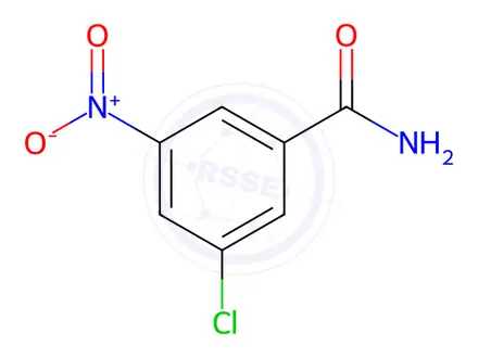Chemical structure of Benzamide, 3-chloro-5-nitro-