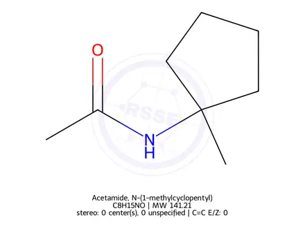 Chemical structure of Acetamide, N-(1-methylcyclopentyl)-