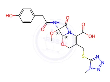 Chemical structure of Latamoxef Impurity 1(Latamoxef Decarboxylation Impurity)