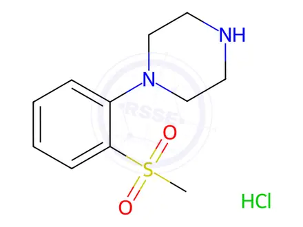 Chemical structure of 1-(2-Methanesulfonyl-Phenyl)-Piperazine Dihydrochloride