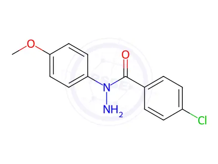 Chemical structure of 4-chloro-N-(4-methoxyphenyl)benzohydrazide
