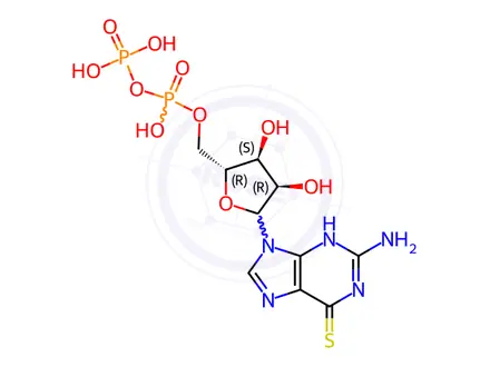 Chemical structure of 6-Thioguanosine diphosphate