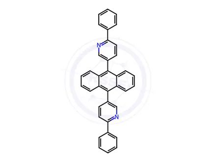 Chemical structure of 9,10-Bis(6-phenylpyridin-3-yl)anthracene
