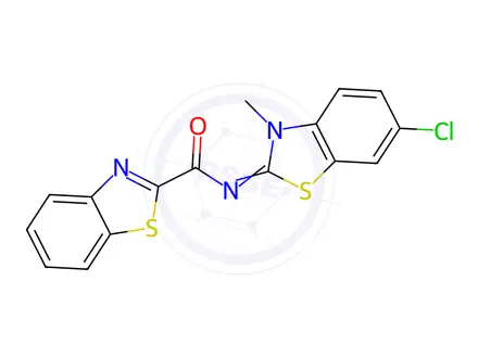 Chemical structure of N-(6-Chloro-3-methylbenzo[d]thiazol-2(3H)-ylidene)benzo[d]thiazole-2-carboxamide