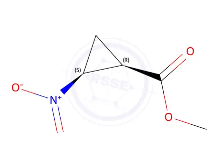 Chemical structure of Cyclopropanecarboxylic acid, 2-nitro-, methyl ester, cis-(8CI)