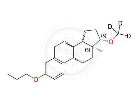 Chemical structure of Promestriene-d3