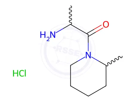Chemical structure of 2-Amino-1-(2-methyl-1-piperidinyl)-1-propanonehydrochloride