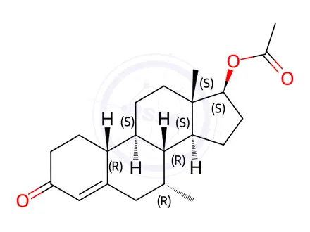 Chemical structure of Trestolone Impurity 1 (Trestolone Acetate)