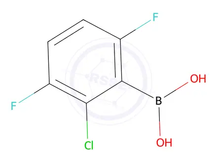 Chemical structure of 2-Chloro-3,6-difluorophenylboronic acid