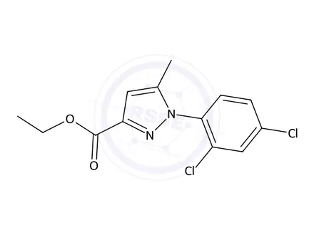 Chemical structure of Ethyl 1-(2,4-dichlorophenyl)-5-methyl-1H-pyrazole-3-carboxylate