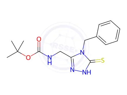 Chemical structure of 4-BENZYL-5-(N-TERT-BUTOXYCARBONYLAMINOMETHYL)-1,2,4-TRIAZOLE-3-THIOL