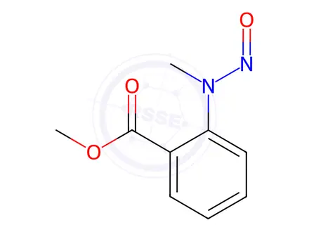 Chemical structure of Methyl N-Methyl-N-Nitrosoanthranilate