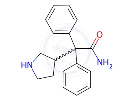 Chemical structure of α,α-Diphenyl-3-pyrrolidineacetamide