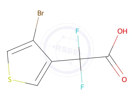 Chemical structure of 2-(4-bromothiophen-3-yl)-2,2-difluoroacetic acid