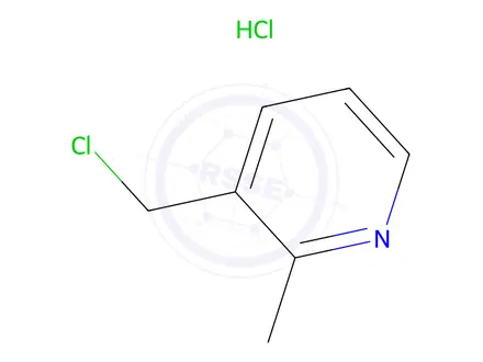 Chemical structure of 3-(chloromethyl)-2-methyl-pyridine;hydrochloride