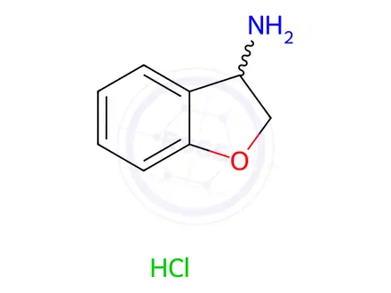 Chemical structure of 2,3-dihydrobenzofuran-3-amine;hydrochloride