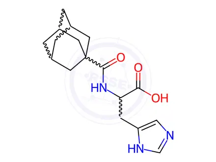 Chemical structure of 2-[(1-Adamantylcarbonyl)amino]-3-(1h-imidazol-4-yl)propanoic acid