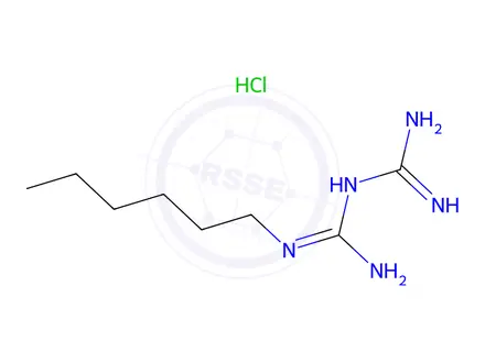 Chemical structure of N-Hexyl-Imidodicarbonimidic diamide, hydrochloride