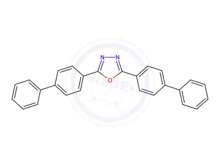 Chemical structure of 2,5-di([1,1'-Biphenyl]-4-yl)-1,3,4-oxadiazole