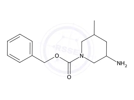 Chemical structure of (3R,5S)-Benzyl 3-amino-5-methylpiperidine-1-carboxylate